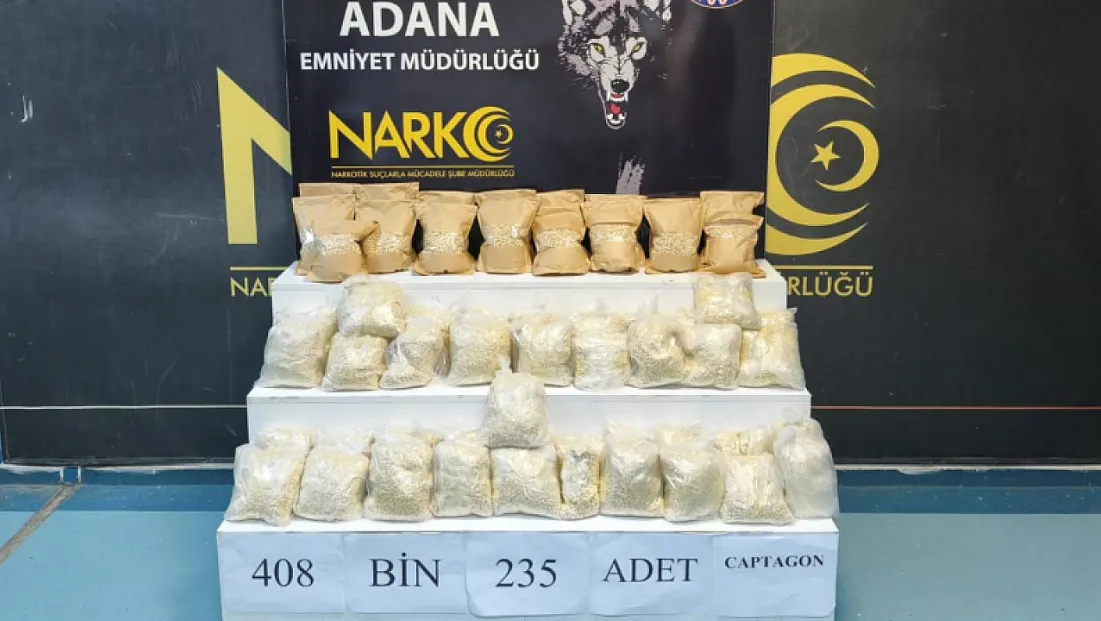 Adana’da Uyuşturucu Operasyonu! Tırdan 408 Bin Hap Çıktı
