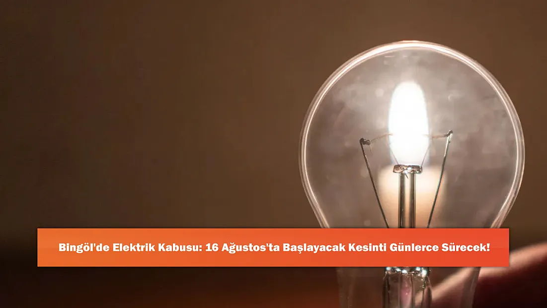 Bingöl'de Elektrik Kabusu: 16 Ağustos'ta Başlayacak Kesinti Günlerce Sürecek!