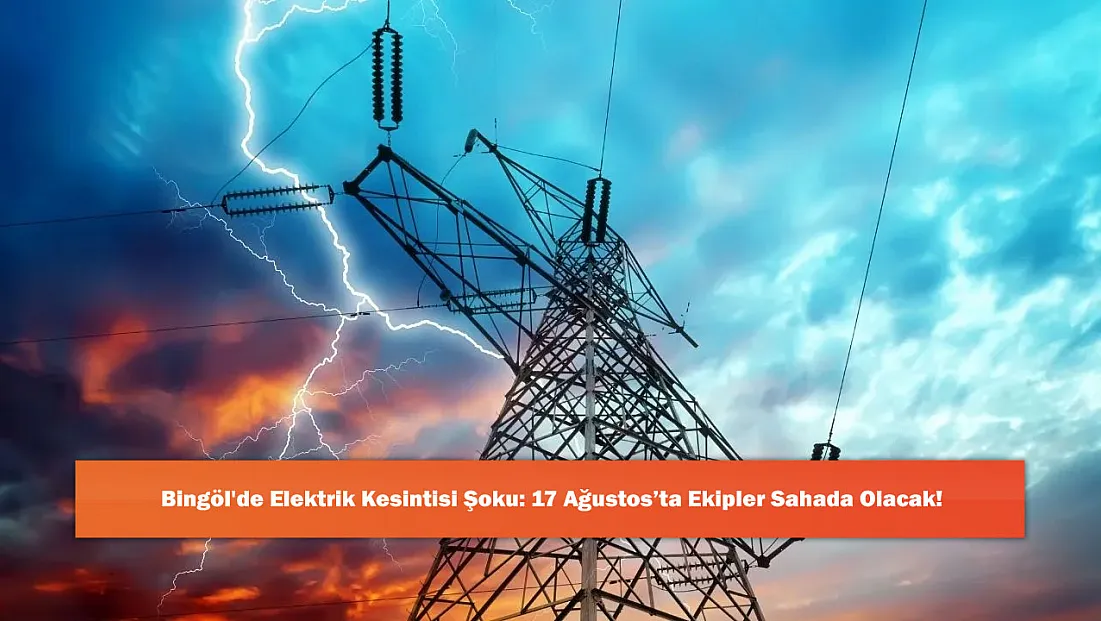 Bingöl'de Elektrik Kesintisi Şoku: 17 Ağustos’ta Ekipler Sahada Olacak!