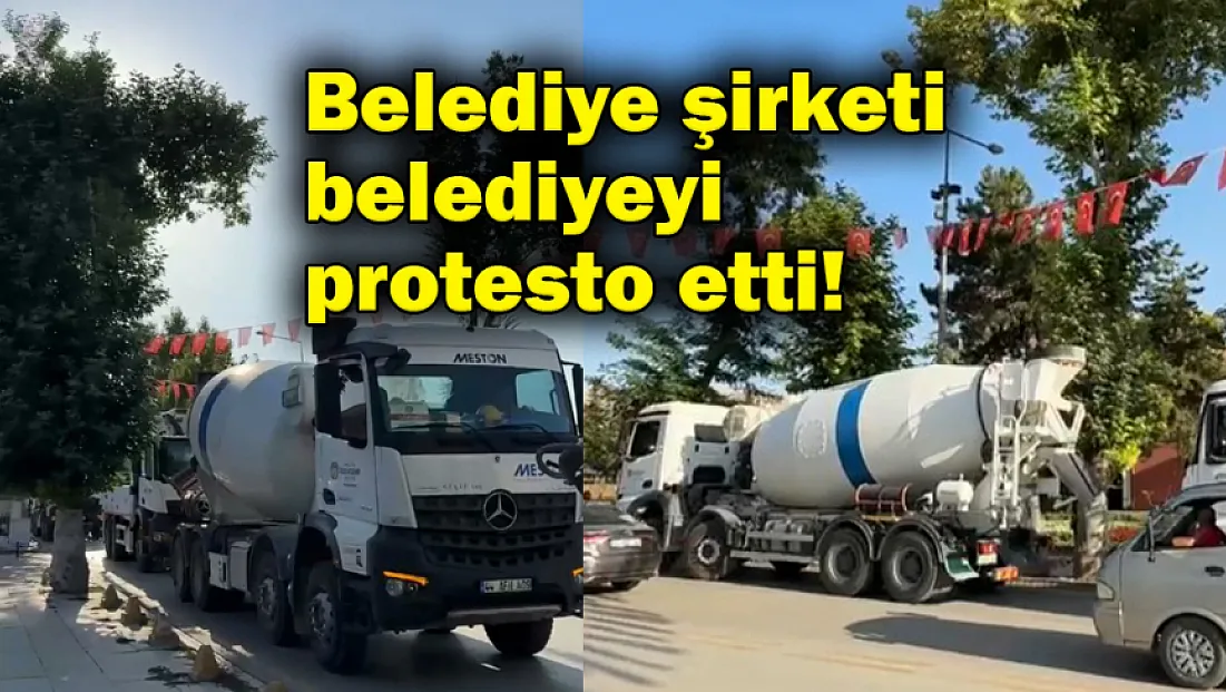 Malatya’da belediye şirketi belediyeyi protesto etti
