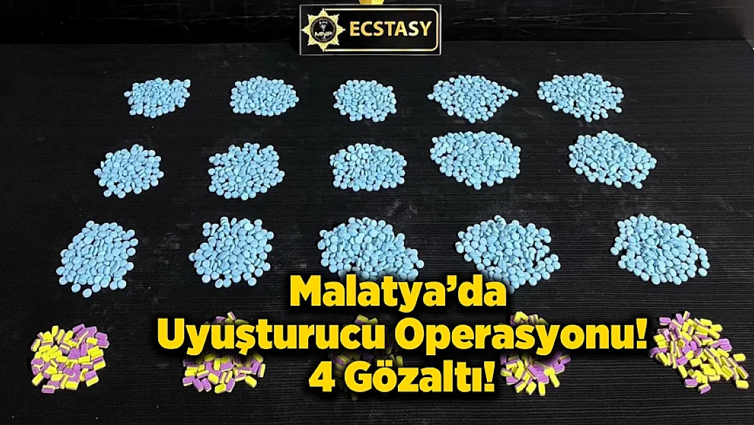 Malatya’da Narkotik Baskını: 4 Şüpheli Gözaltında