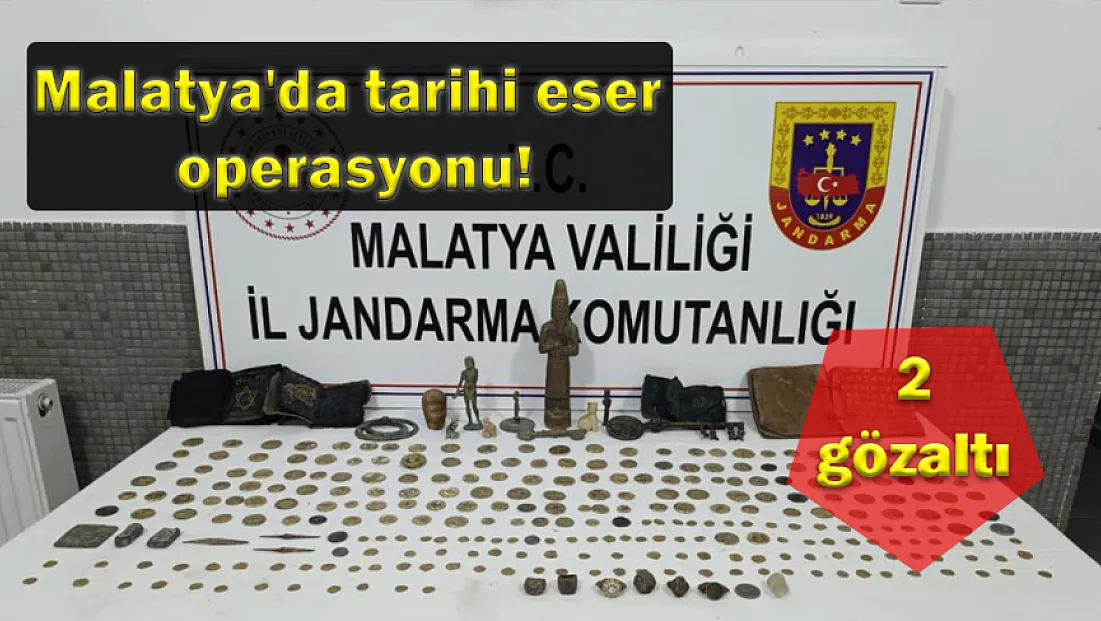 Malatya'da tarihi eser operasyonu: 2 gözaltı
