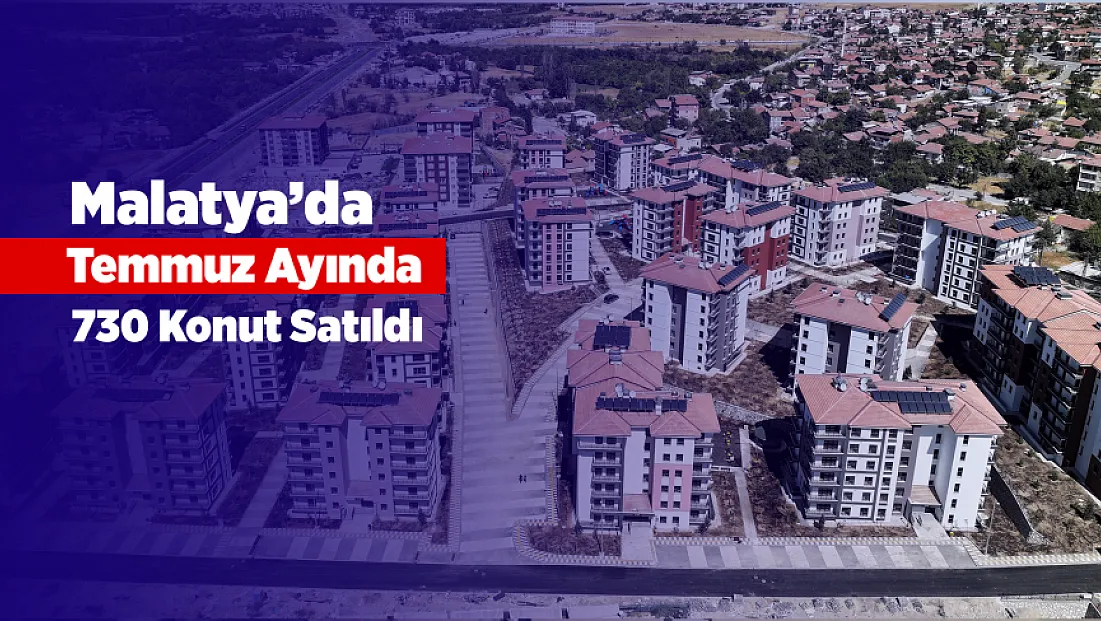 Malatya’da Temmuz Ayında 730 Konut Satıldı! İkinci El Konutlar Açık Ara Önde