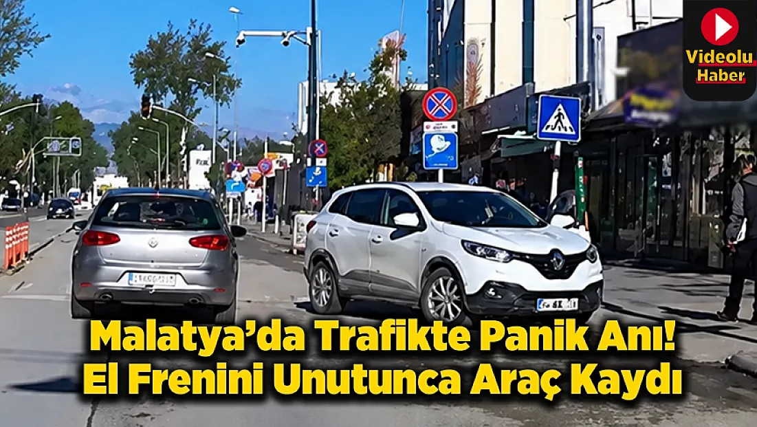 Malatya İnönü Caddesi’nde İlginç Kaza!