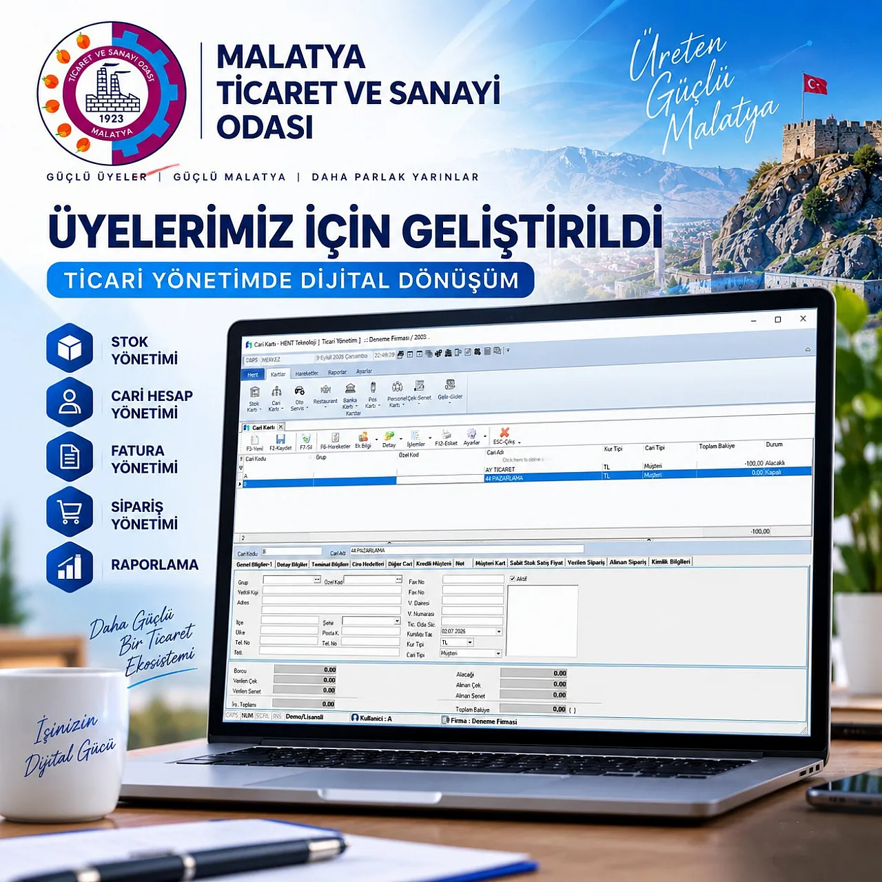 Malatya TSO'dan Üyelere Ücretsiz Dijital Dönüşüm Desteği!