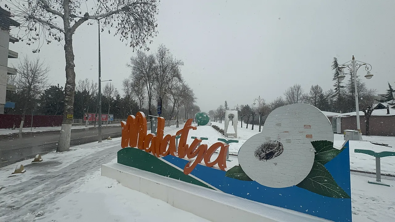 Malatya'da Kar Yağışı Etkili Oluyor! Ulaşımda Aksamalar Yaşanıyor