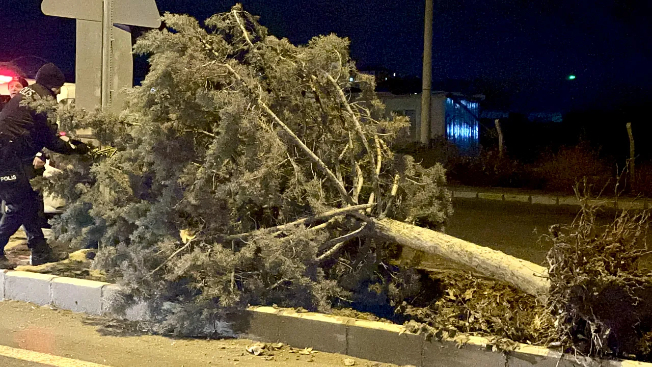 Şiddetli Fırtına Malatya'yı Etkisi Altına Aldı!: Belediye İşçisi Yaralı