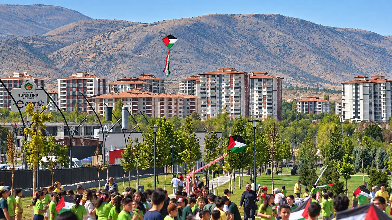 Malatya'da Uçurtmalar Bu Kez Gazze İçin Havalandı!