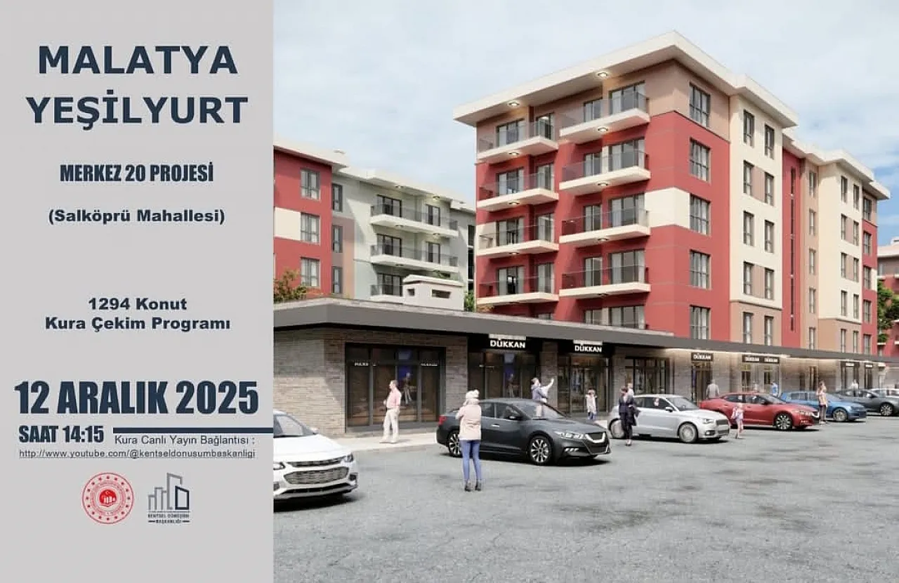 Malatya Yeşilyurt'ta 1.284 Konut İçin Kura Çekilecek Canlı Takip!