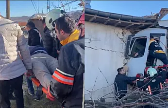 Battalgazi'de Freni Patlayan Kamyon Dehşet Saçtı: Sürücü Yaralandı!