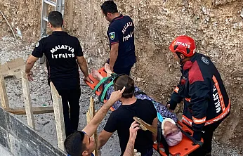 İnşaat temeline düşen şahıs kurtarıldı