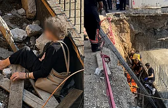 Malatya'da Kaldırımda Yürürken İnşaat Alanına Düştü!