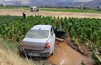 Malatya'da Kontrolden Çıkan Otomobil Tütün Tarlasına Devrildi! 3 Kişi Yaralandı