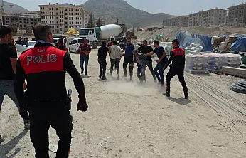 Malatya'da şantiyede silahlı-bıçaklı kavga!