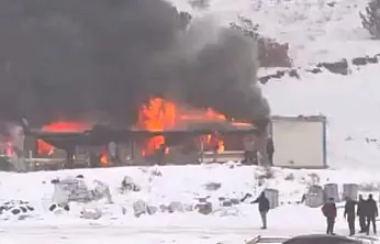 Malatya'da Şantiyeyi Sarsan Yangın Paniği!