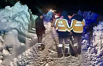 Malatya'da Yol Çalışmasında Çığ Tehlikesi