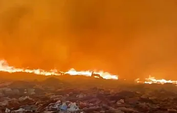 Malatya Darende'de Çöp Depolama Alanında Yangın!