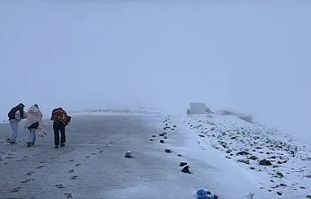 Malatya Nemrut Yolu'nda Kar Yağışı Etkili Oldu!