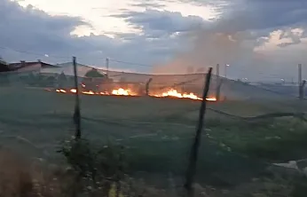 Malatya TOKİ Konutları Yakınında Yangın! İtfaiye Zamanla Yarıştı