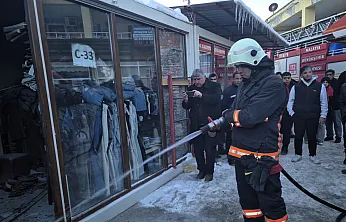 Malaya Darende'de Konteyner Çarşıda Korkutan Yangın