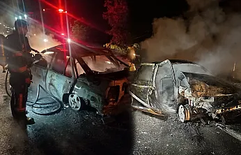 Tohma Köprüsü'nde Korkutan Kaza! Çarpışmanın Ardından Yangın Çıktı