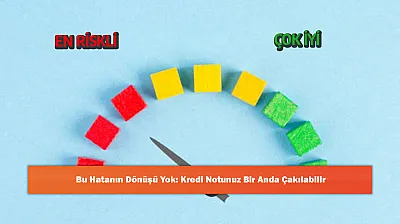 Bu Hatanın Dönüşü Yok: Kredi Notunuz Bir Anda Çakılabilir