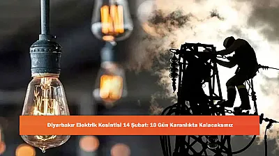 Diyarbakır Elektrik Kesintisi 14 Şubat: 10 Gün Karanlıkta Kalacaksınız