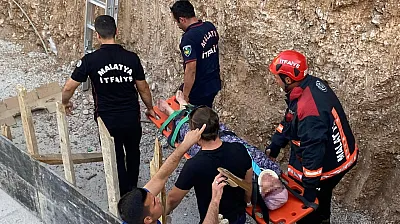 İnşaat temeline düşen şahıs kurtarıldı