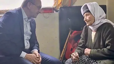 Malatya'da 90 Yaşındaki Bessey Nine'ye Vefa Ziyareti