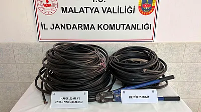 Malatya'da Kablo Hırsızlığı Operasyonu! Aylar Süren Takip Sonrası 3 Şüpheli Tutuklandı