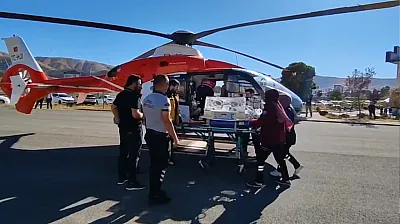 Minik Muhammed Ali İçin Zamanla Yarış! Ambulans Helikopterle Malatya'ya Sevk Edildi