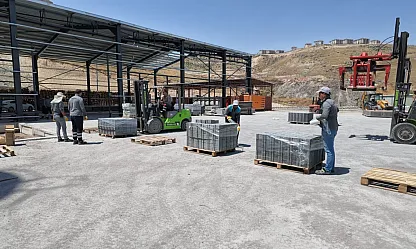 Malatya Battalgazi'de Kilit Taşı ve Bordür Üretiminde Yeni Dönem!