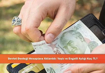 Devlet Desteği Hesaplara Aktarıldı: Yaşlı ve Engelli Aylığı Kaç TL?