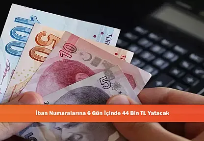 İban Numaralarına 6 Gün İçinde 44 Bin TL Yatacak