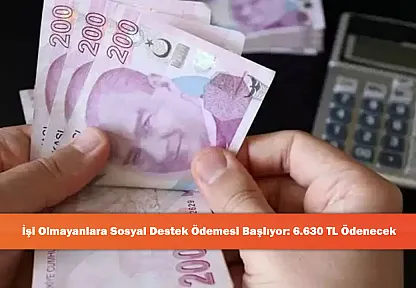 İşi Olmayanlara Sosyal Destek Ödemesi Başlıyor: 6.630 TL Ödenecek