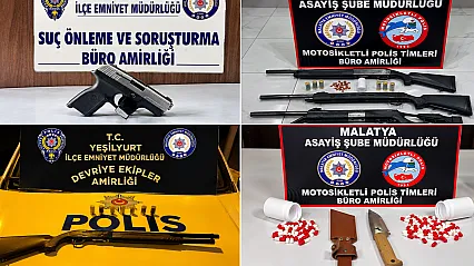 Malatya'da 5 Günlük Asayiş Bilançosu Açıklandı!