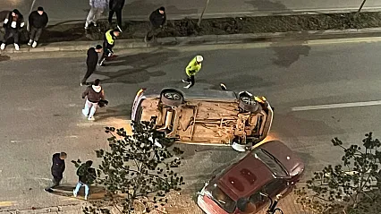Malatya'da kaza! Otomobil Takla Attı, Sürücü Kaçtı