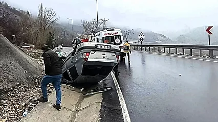 Malatya'da Kontrolden Çıkan Araç Ters Döndü: 5 Yaralı