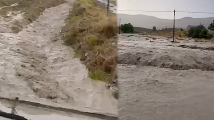 Malatya'da Sağanak Sonrası Sel Baskını! Karayolu Kısa Süreli Ulaşıma Kapandı