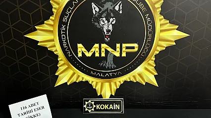 Malatya'da Şok Baskın! Kokainin Yanında Roma Sikkeleri Çıktı