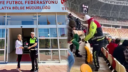 Malatya'da Trafik Polisinin Örnek Davranışı Ödüllendirildi!