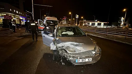 Malatya Eski Köy Garajı Yakınında Kaza! Kontrolsüz Çıkış Hastanede Bitti