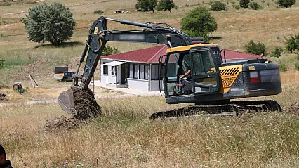 Malatya Hekimhan'da Taziye Evinin Temeli Atıldı!