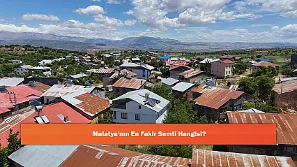 Malatya'nın En Fakir Semti Hangisi?