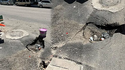 Malatya Tevfik Temelli Caddesi'nde Yolda Çökme Meydana Geldi!