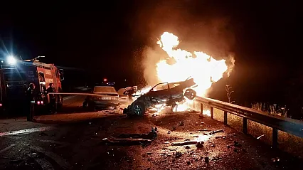 Malatya Yolunda Korkunç Kaza! Otomobil Alev Aldı: 1 Ölü, 5 yaralı
