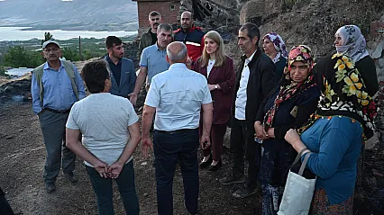 Milletvekili Ölmeztoprak'tan Kale'deki yangın sonrası inceleme