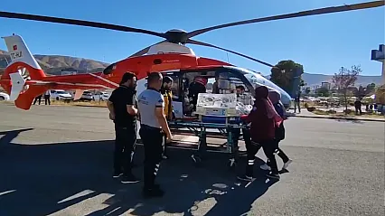 Minik Muhammed Ali İçin Zamanla Yarış! Ambulans Helikopterle Malatya'ya Sevk Edildi