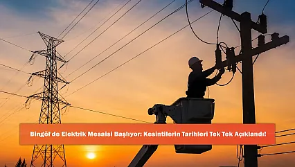 Bingöl'de Elektrik Mesaisi Başlıyor: Kesintilerin Tarihleri Tek Tek Açıklandı!