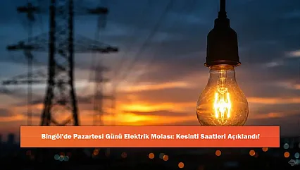 Bingöl'de Pazartesi Günü Elektrik Molası: Kesinti Saatleri Açıklandı!